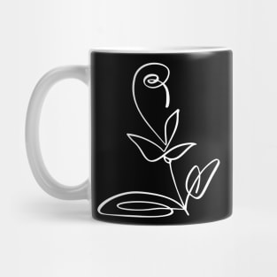 Simple Squiggly Flower Doodle Mug